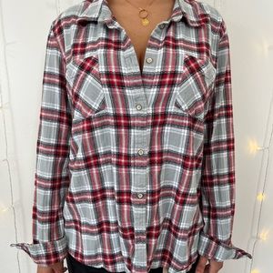 Grey and Red flannel